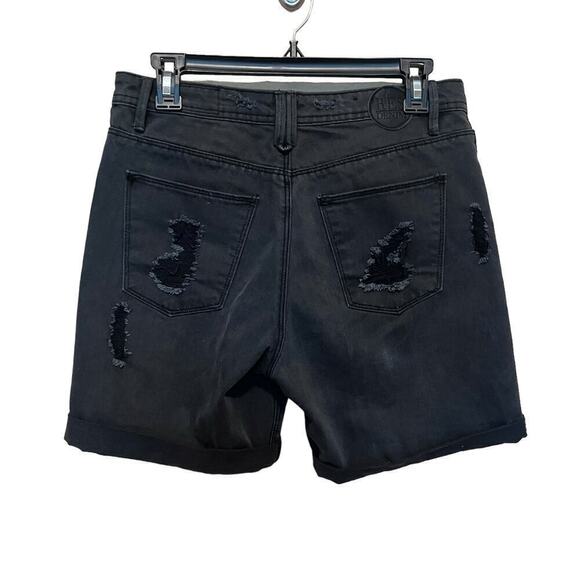 RES Destroyed Distressed No Doubt Black Denim Loose Fit Jean Shorts Size 26 - Picture 5 of 14